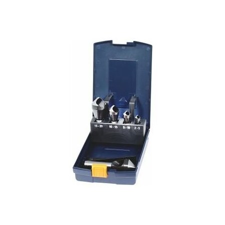 Garant 5 Pc HSS Deburring Countersink Set, 90 Deg, Uncoated, for Hole Diameter 2 mm to 25 mm 150070